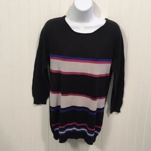 [Hole] 💝 10/$10 💝 MANGO black striped sweater Size M